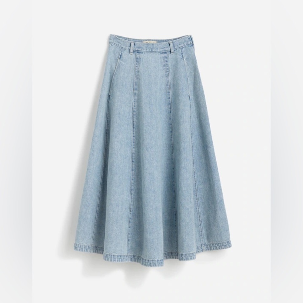 Madewell Denim Midi Skirt in Edmonson Wash 25